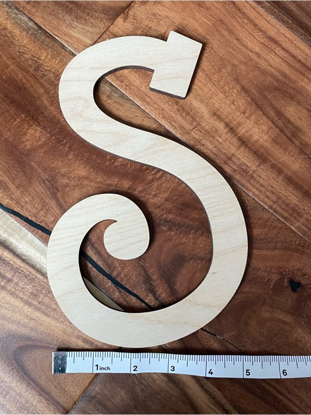 Wooden 9” Decorative Letter
S Cutout - Unfinished Craft - Picture 2 of 2